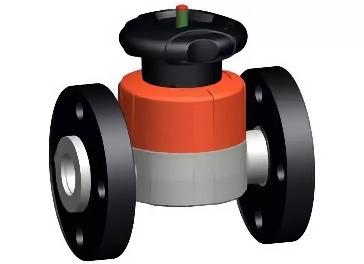 Fischer 163.317.370 4 317 Diaphragm Valve Flanged CPVC/FKM