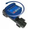 TKB-40-PF-B | 1-1/2" Truflo TKB Battery Operated Paddlewheel Flow Meter - PVDF - Viton - Butt Fused Connections - LCD - Rate & Total