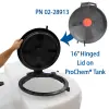 02-31040 | Lid for Cone Bottom Tanks - 60° Slope 40 Gal - Hinged Bolted SST