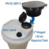 02-31040 | Lid for Cone Bottom Tanks - 60° Slope 40 Gal - Hinged Bolted SST