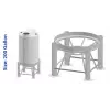 02-33867 | 200 Gal - ProChem Cone Bottom Tank Stand - 30° Slope - w/o Mixer Support