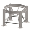 01-33927 | 200 Gal ProChem Cone Bottom Tanks - 30° Slope & Plastic Stand - FDA Black