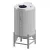 01-33933 | 500 Gal - ProChem Cone Bottom Tanks - 30° Slope & Plastic Stand - FDA Black