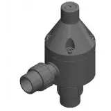 PRM2050-PU90 | 1/2 inch M-Series 2-Port Pressure Relief Valve - PVC - Union Connection - 90 Degree - Viton O-Ring