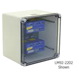 LM92-2202 | Double NEMA Box - Windowed - 35mm Rail - PC