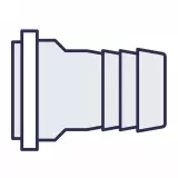 1051 | Hose Barb, Polypropylene - 0.75" (19 mm)