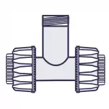 TEB010VT | 1" PP T with FNPT Ends*