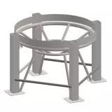 02-33867 | 200 Gal - ProChem Cone Bottom Tank Stand - 30° Slope - w/o Mixer Support