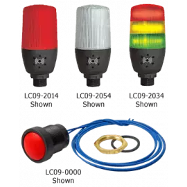 LC09-2034 | Strobe Alert Plus Red - Yellow - Green Flash/Audible Alarm - 85 db - IP65