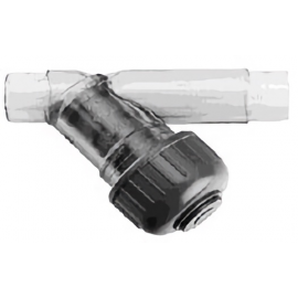 192.306.962 | 3/4 - 306 Line Strainer Silicone Free Spigot 20Mesh Translucent - PVC/FKM