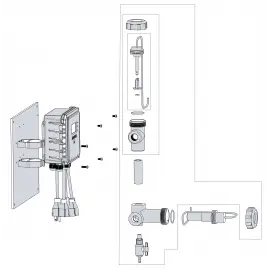 WCTW110H-A-D | W100 Cooling Tower Controller - 3 Dry - HW - 1x 4-20mA Out - Conductivity on Panel - 300 psi