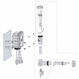 WCTW110H-N-H | W100 Cooling Tower Controller - 3 Dry - HW - No 4-20mA Out - Electrodeless cond on Panel