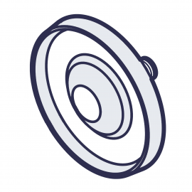 EH1972 | DIAPHRAGM - EZ/EW(N)/EK-16 - PTFE/EPDM