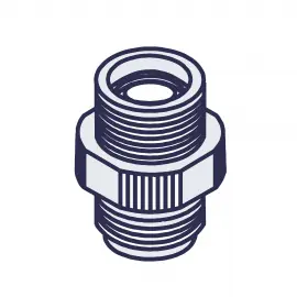 EH1244 | FITTING - EHE46 & HV SERIES - 1/2NPT - PVC