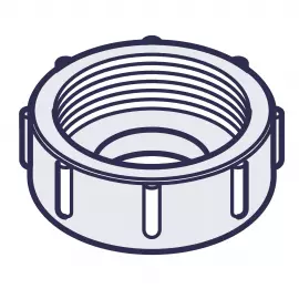 EH2366 | NUT - LOCK - MAVV - FLEXCON - PVDF