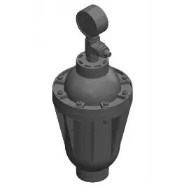 PD0033-NE21 | 125 cu in Pulsation Dampener- Noryl - EPDM - Brass Tee - Premium 160 psi Gauge**