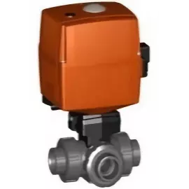 150.125.436 | 1-1/4 - 125 EA 3-way Horizontal T-Port Socket 110-230V - PVC/FKM