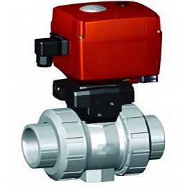 199.127.206 | 1-1/4 - 127 EA Ball Valve Socket/Threaded NPT 100-230V w/ MO - PVC/EPDM