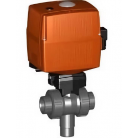 150.128.588 | 2 - 128 EA 3-way Vertical L-Port Socket 110-230V - PVC/FKM