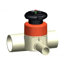 168.519.127 | 63x32 - 519 Zero Static Diaphragm Valve IR/Butt Fusion - PPn/EPDM