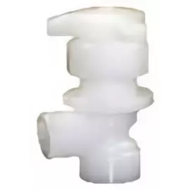 150.900.113 | 1/4 - 522 Angle Body Needle Valve Threaded NPT - PVDF-HP/PTFE