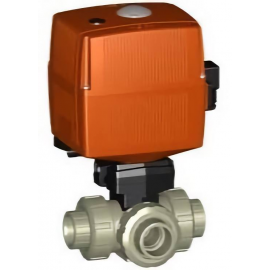 150.168.322 | 3/8 - 168 3-way Horizontal L-Port Threaded NPT 100-230V - PP/EPDM