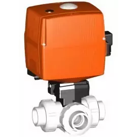 199.169.255 | 1 - 169 EA 3-way Horizontal T-port Threaded NPT 100-230V - PVDF/FKM