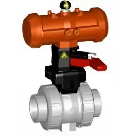 199.252.052 | 16 - Type 546 Pro Ball Valve w/ PPA Pneumatic Actuator - FO Socket Fusion w/ MO - PVDF/FKM