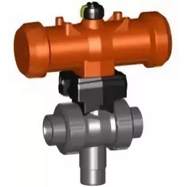 199.298.546 | 1-1/4 - 298 PA 3-way Ball Valve Vertical Diverter DA Socket w/ MO - PVC/FKM