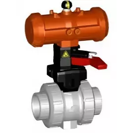 199.253.332 | 3/8 - Type 546 Pro Ball Valve w/ PPA Pneumatic Actuator - FO Socket/Threaded NPT w/ MO - CPVC/FKM