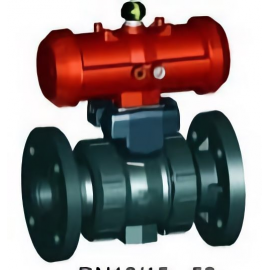 199.253.737 | 1-1/2 - Type 546 Pro Ball Valve w/ PPA Pneumatic Actuator - FC Flanged - PVC/FKM