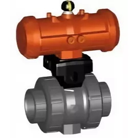 199.253.113 | 1/2 - Type 546 Pro Ball Valve w/ PPA Pneumatic Actuator - DA Socket/Threaded NPT - PVC/FKM