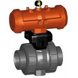 199.253.120 | 3 - Type 546 Pro Ball Valve w/ PPA Pneumatic Actuator - DA Socket - PVC/FKM