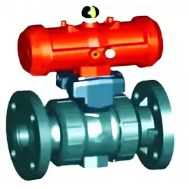 199.253.847 | 1-1/2 - Type 546 Pro Ball Valve w/ PPA Pneumatic Actuator - DA Flanged - CPVC/EPDM