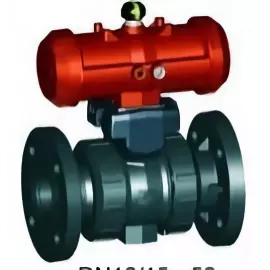 199.253.779 | 2-1/2 - Type 546 Pro Ball Valve w/ PPA Pneumatic Actuator - DA Flanged - PVC/FKM