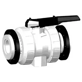 175.546.595 | 1-1/4 - 546 Ball Valve Flanged - PVDF/FKM