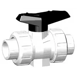 175.546.335 | 1-1/4 - 546 Ball Valve Threaded NPT - PVDF/FKM