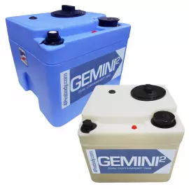 01-31923 | 5 Gal - Gemini Squared Dual Containment Tank - LPE SD 1.5 - Natural - Square