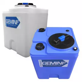 01-30152 | 20 Gal - Gemini Squared Dual Containment Tank - XLPE HD 1.9 - Natural - Square
