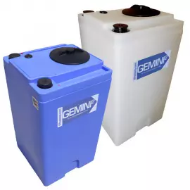 01-30060 | 40 Gal - Gemini Squared Dual Containment Tank - LPE HD 1.9 - Blue - Square