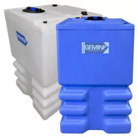 01-33091 | 175 Gal - Gemini Squared Dual Containment Tank - XLPE HD 1.5 - Natural - Ribbed - Square