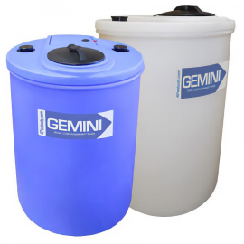 01-1077 | 62 Gal - Gemini Dual Containment Tank - Flat Top - LPE SD 1.5 - Natural - Cylindrical