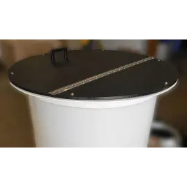 02-27252 | Lid for Cone Bottom Tanks - 60° Slope 40 Gal tall - Shoebox Hinge - SST