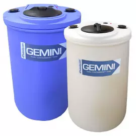 01-29765 | 40 Gal - Gemini Dual Containment Tank - Flat Top - LPE HD 1.9 - Natural - Cylindrical