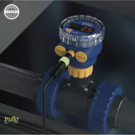TIR-P-S-E | Truflo TIR Insertion Paddlewheel Flow Meter - PVC w/ EPDM Seals - for 1/2" to 4" Pipe - LED - Flow Rate - 4-20mA Output + Relay
