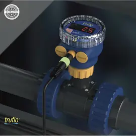TIR-P-L | Truflo TIR Insertion Paddlewheel Flow Meter - PVC w/ Viton Seals - for 6" to 24" Pipe - LED - Flow Rate - 4-20mA Output + Relay