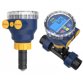 TIB-PF-S | Truflo TIB Battery Insertion Paddlewheel Flow Meter - PVDF w/ Viton Seals - for 1/2" to 4" Pipe - LED - Flow & Total