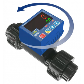 TKM-15-PP-B | 1/2" Truflo TKM Paddlewheel Flow Meter - PP - Viton - Butt Fused Connections - LED - Rate & Total - Pulse & 4-20mA Output - 24VDC