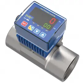 TK3P-25-SS | 1" Truflo TKP Paddlewheel Flow Meter - 316SS w/ Viton Seals - Threaded Connections - LED - Rate & Total - Pulse Output - 24VDC
