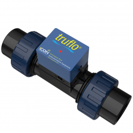 TKW-40-P-T-E | 1-1/2" Truflo TKW Paddlewheel flow Meter - PVC - EPDM - Threaded Connections - Blind - Pulse Output - 24VDC